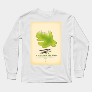 Victoria Island Canada map Long Sleeve T-Shirt
